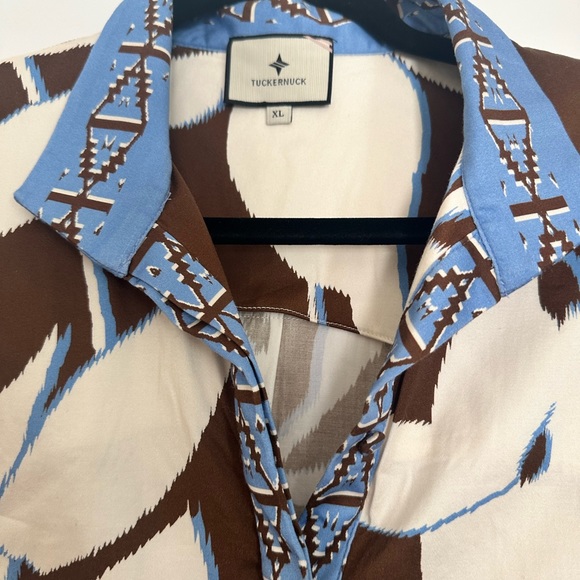 Tuckernuck Dress Charlie Sleeveless Tan Palm Printed Mini Dress - Picture 5 of 5